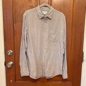 GAP Gray Long Sleeve Button Down Shirt Size L